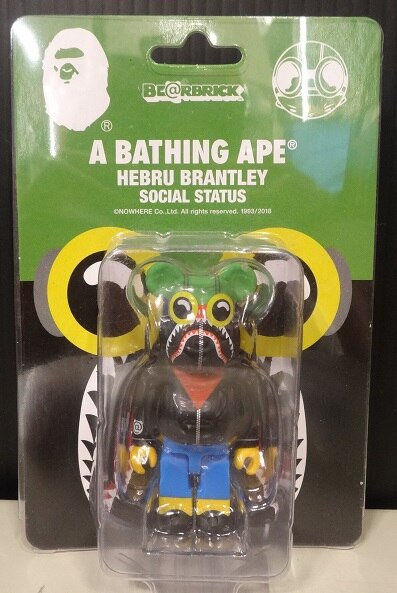 MediCom Toy Be@rbrick (Bearbrick) A BATHING APE HEBRU BRANTLEY