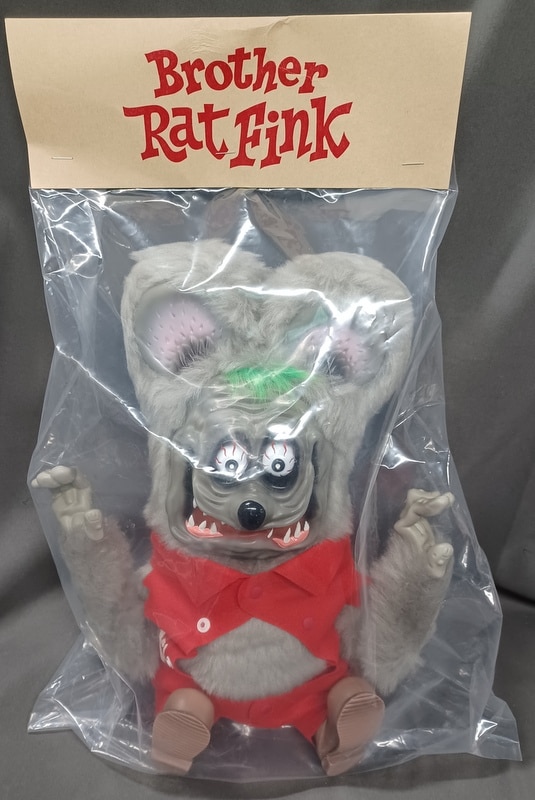 SECRET BASE/SHELTERBANK Brother of Rat Fink doll (灰色/赤服