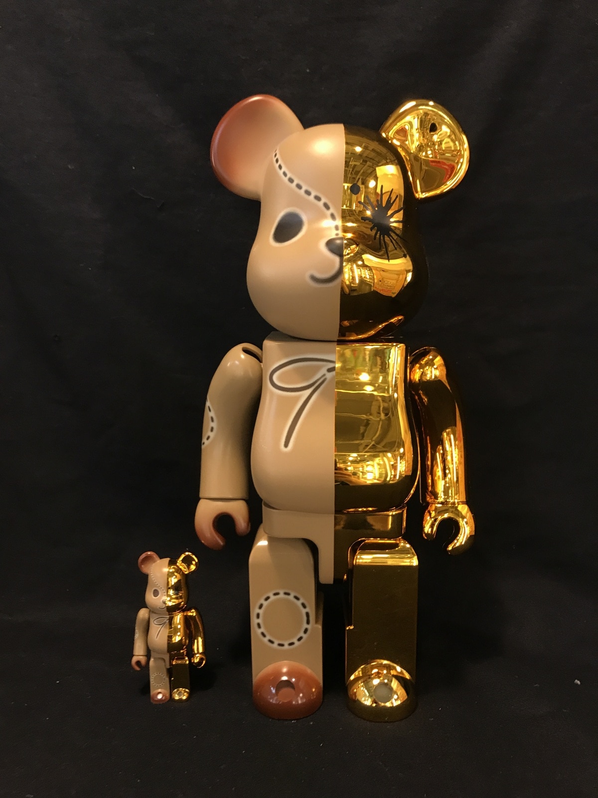 BE@RBRICK ミハラヤスヒロ GOLD×BROWN ベアブリック 新品-