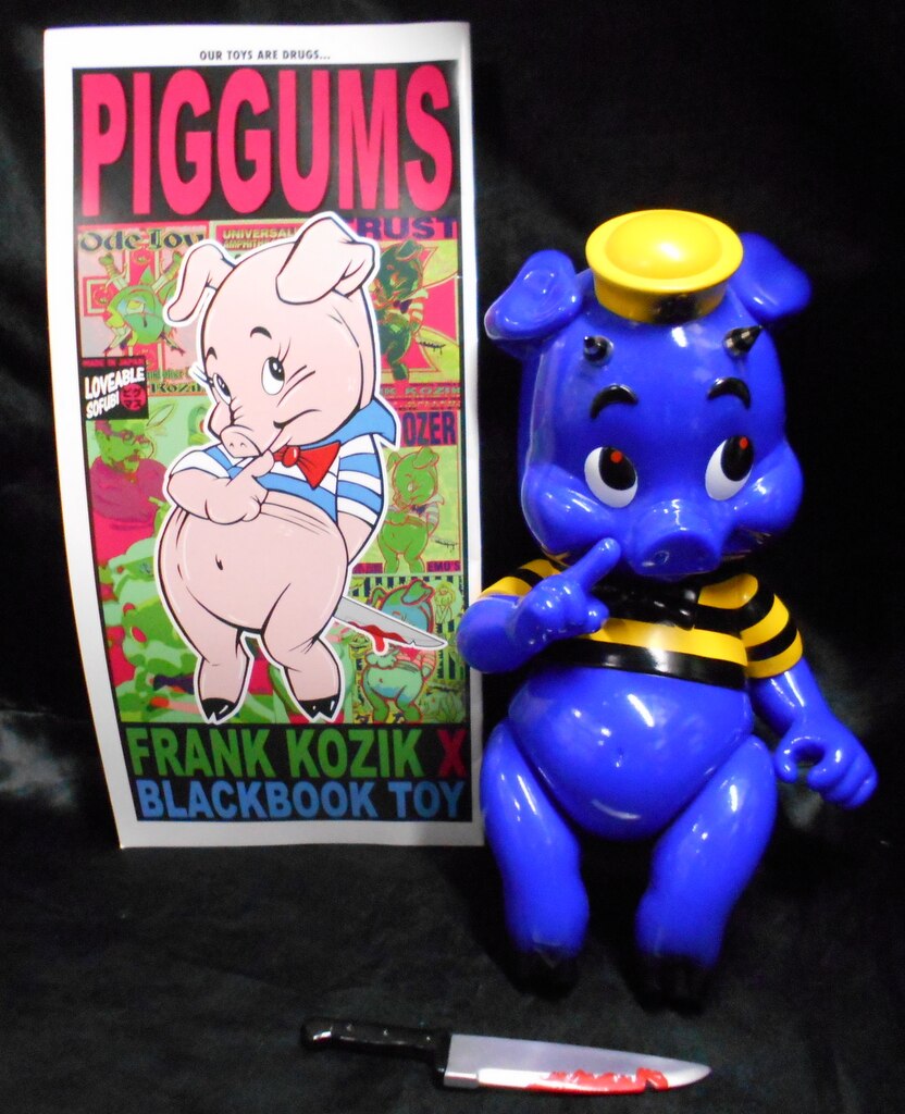 ダークブラウン 茶色 希少 BlackBook Toy Frank Kozik Piggums ソフビ