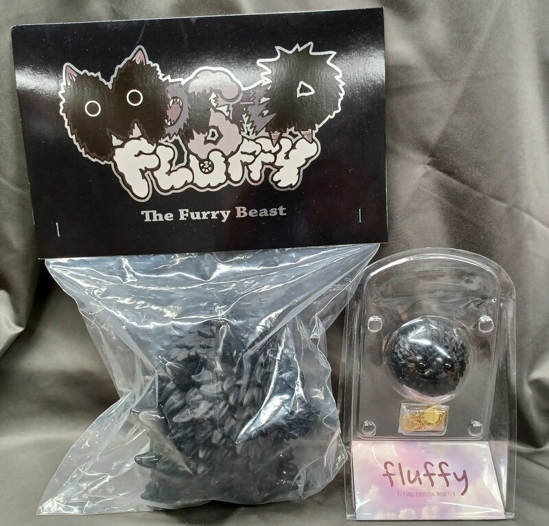 INSTINCTOY Monster Fluffy and Fluffy set Black and Black Clear