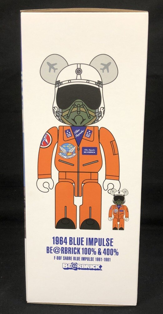 MEDICOMTOY Be@rbrick (Bearbrick) 400% 1964 BLUE IMPULSE 100% 400