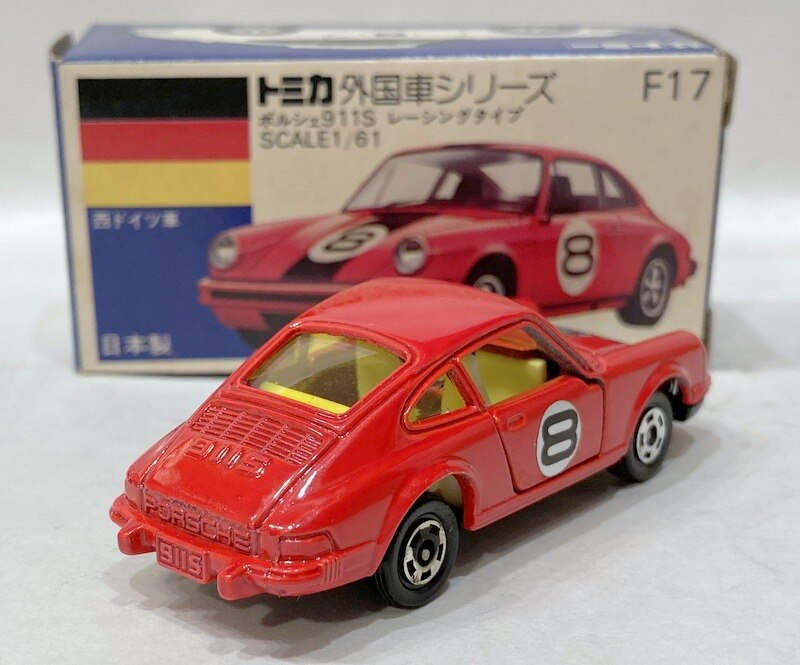 トミー トミカ青箱日本製 ポルシェ911S レーシングタイプ/赤 ゼッケン8