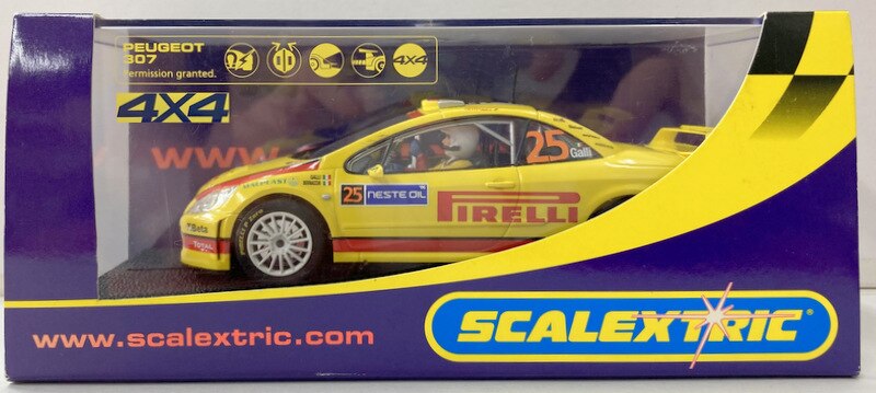 SCALEXTRIC 1/32スロットカー Peugeot 307 WRC Pirelli-Bozian