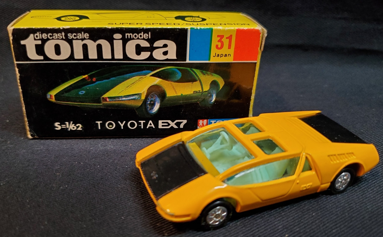 黒箱トミカ 31-1-3 トヨタ EX-7 オレンジ レモンイエロー窓 - おもちゃ