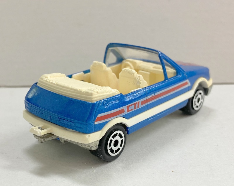 Majorette 1/53 MADE IN FRANCE PEUGEOT 205 GTI (cabriolet) blue CTI