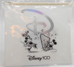 サニーサイドアップ Happyくじ ディズニー Disney100 E賞 ミッキーマウス&ミニーマウス (クリア) フラットポーチ