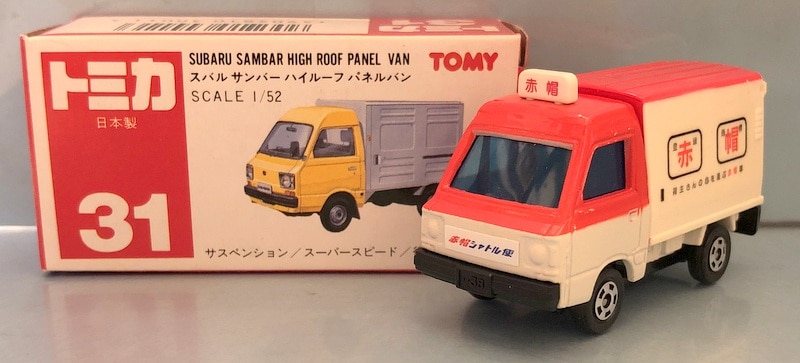 Tomy 赤箱 赤帽本部特注 トミカ スバル サンバー ハイルーフ パネルバン 赤帽 31 1 19 まんだらけ Mandarake