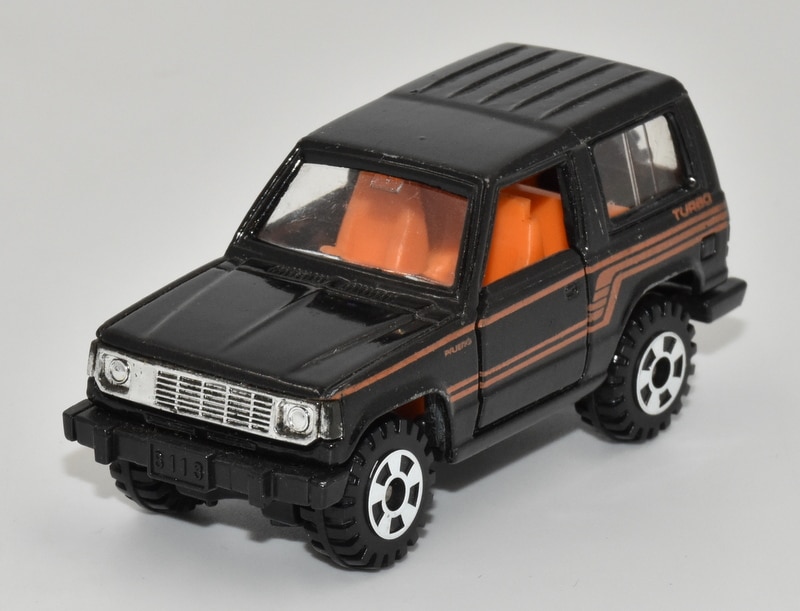 トミー トミカ黒箱日本製 三菱パジェロ/黒 PAJERO TURBOオレンジタンポ