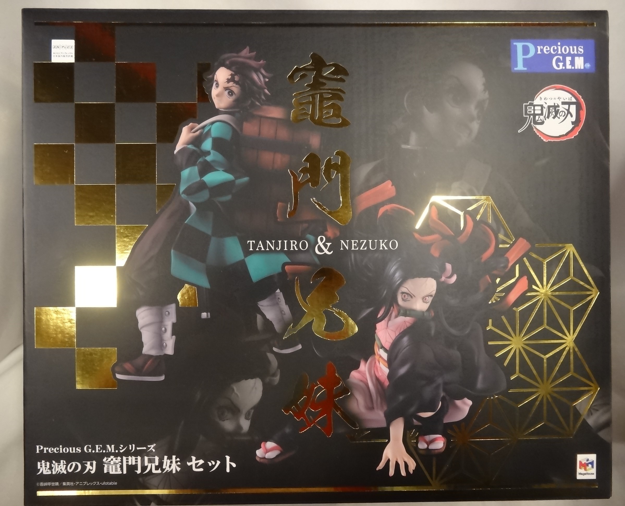 ACTION FIGURE DEMON SLAYER: KIMETSU NO YAIBA - NEZUKO KAMADO E TANJIRO  KAMADO - PRECIOUS G.E.M SERIES REF.