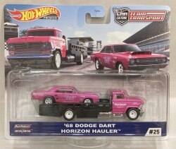 MATTEL HOTWHEELS TEAM TRANSPORT GJT39 '68 DODGE DART HORIZON HAULER #25