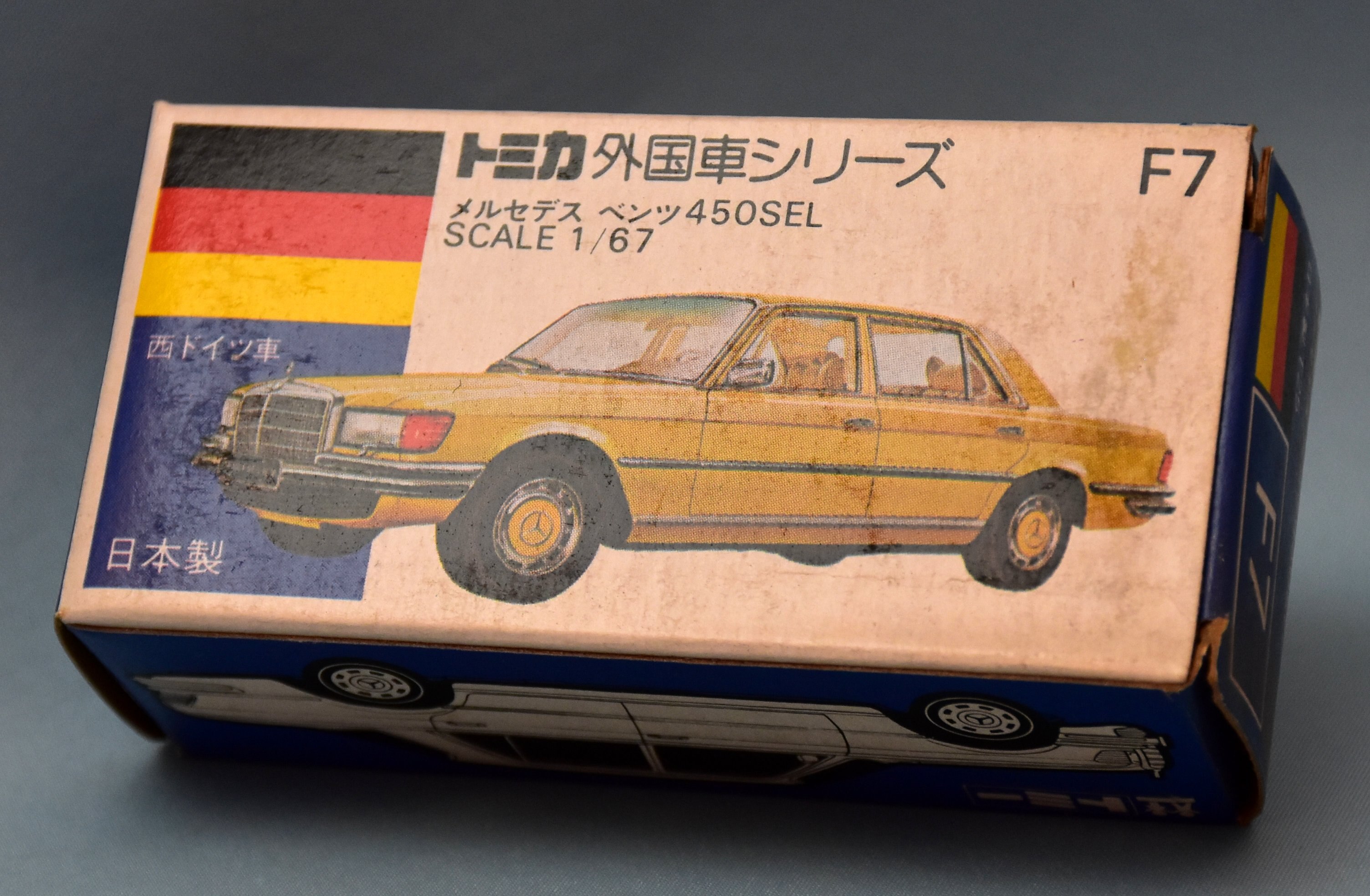 TOMY トミカ 1/67 F7 メルセデスベンツ450SEL 赤 日本製 1H-