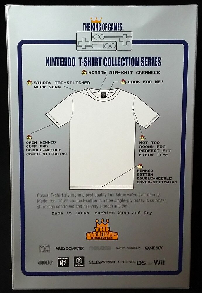 Edit Mode Super Mario Brothers The King Of Games Nintendo T Shirt Collection Series Black L Mandarake Online Shop