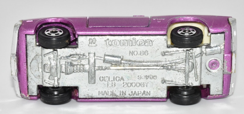 トミー トミカ黒箱日本製 トヨタ セリカ LB 2000GT 紫メタ/1Hホイール 