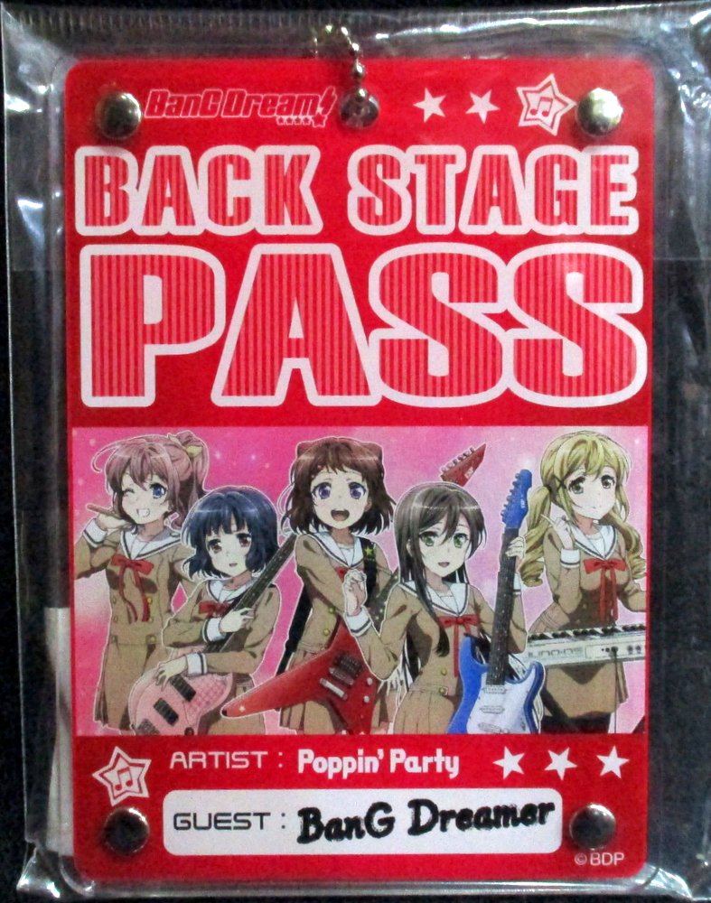 Bushiroad Bang Dream Girls Band Party Bang Dream 3rd Live Sparkin Party 17 Acrylic Pass Case Poppin Party Merchpunk