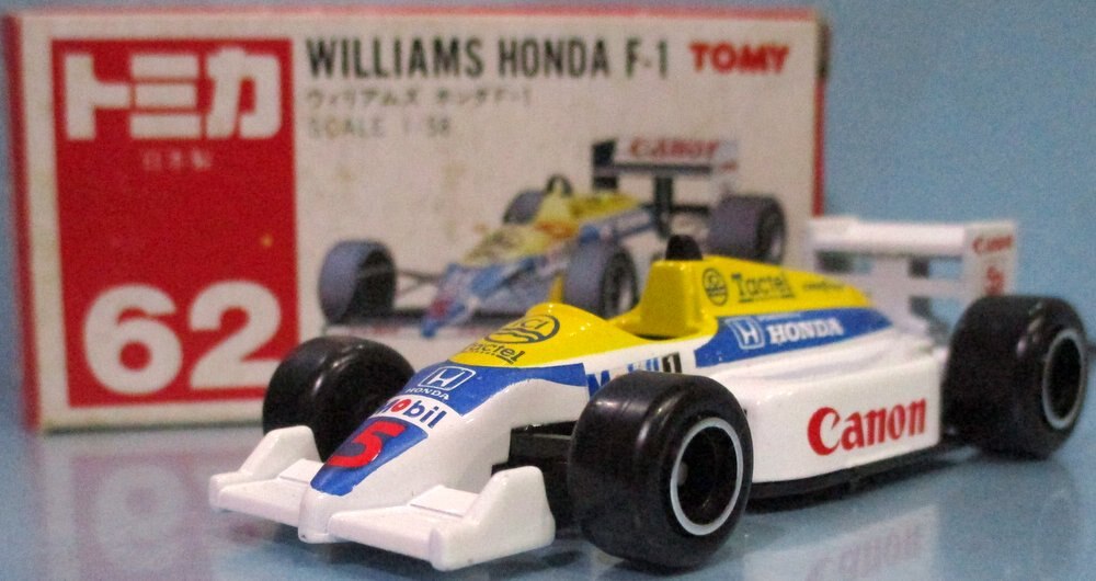 TOMY 赤箱日本製 トミカ ウィリアムズ ホンダF1 62-4-1