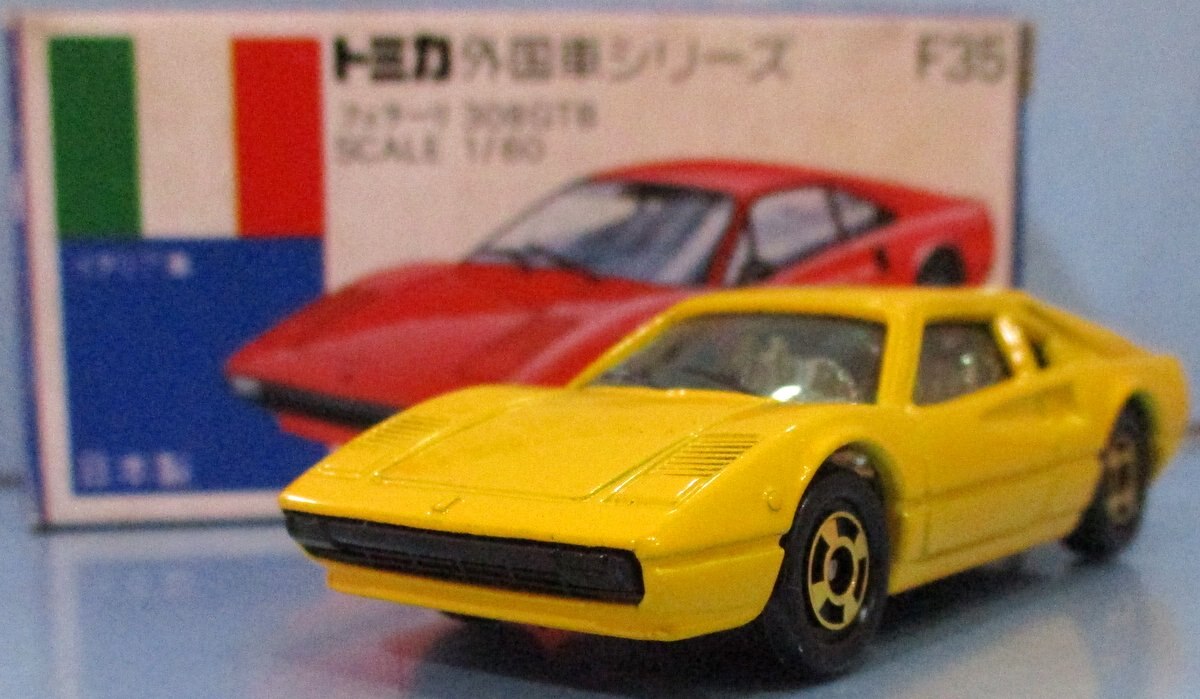 TOMY ギフトセット トミカ フェラーリ308GTB 黄色ボディ (2F Go) F35-1