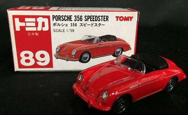 赤箱/箱有り】トミカ 89 ポルシェ 356 スピードスター 日本製