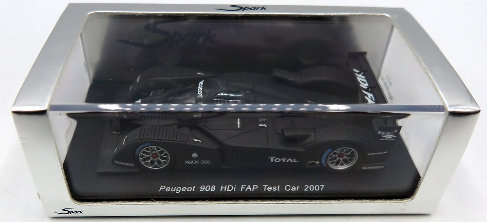 Miniature Spark 1/43 – Peugeot 908 HDI FAP Test Car 2007, Métal/plastique (boîte Et Modèle TB)