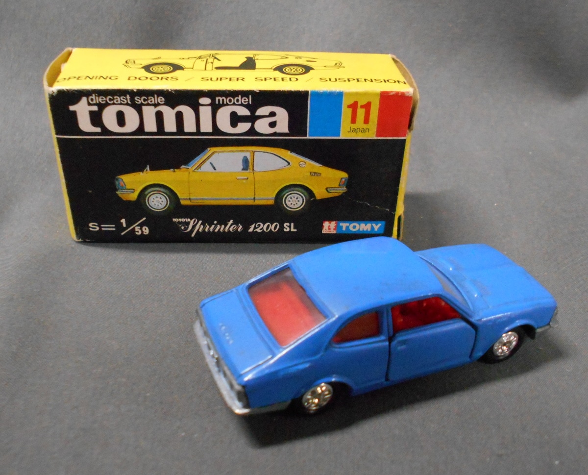 【新品最新品】トミカ 香港製 No.11 トヨタ スプリンター 1200 SL 黒箱 色指定箱 HONG KONG TOYOTA SPRINTER TOMICA ホンコン【10 乗用車