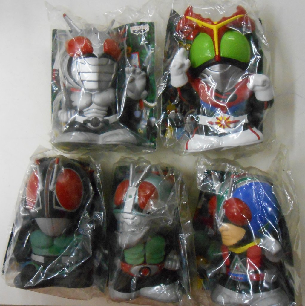 一番くじ仮面ライダーシリーズソフビ貯金箱５種９個セット