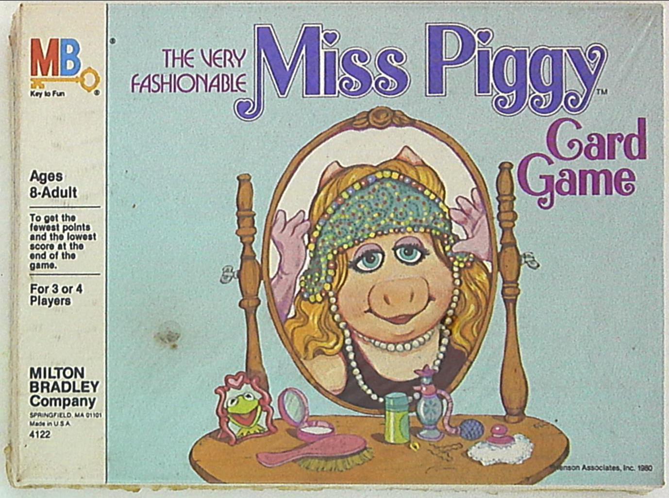 MILTON BRADLEY Card Game Miss Piggy