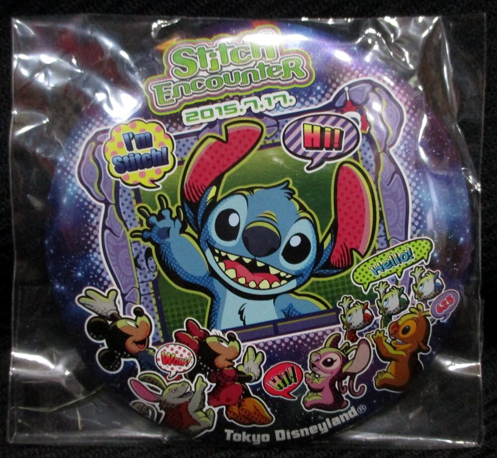 mandarake | disney land tokyo can badge stitch encounter