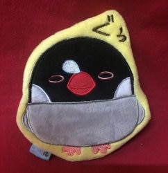 アップリケがまぐちポーチ