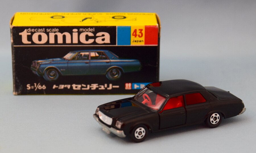 トミカ 43 トヨタ　センチュリー　黒箱　当時物　美品　赤シート　日本製