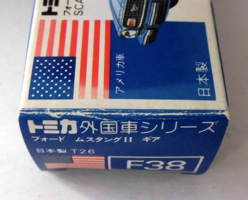 トミー トミカ 青箱/日本製 F38-1 フォード ムスタングII ギア