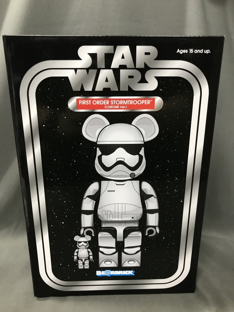 MEDICOMTOY BE@RBRICK FIRST ORDER STORM TROOPER 100% and 400