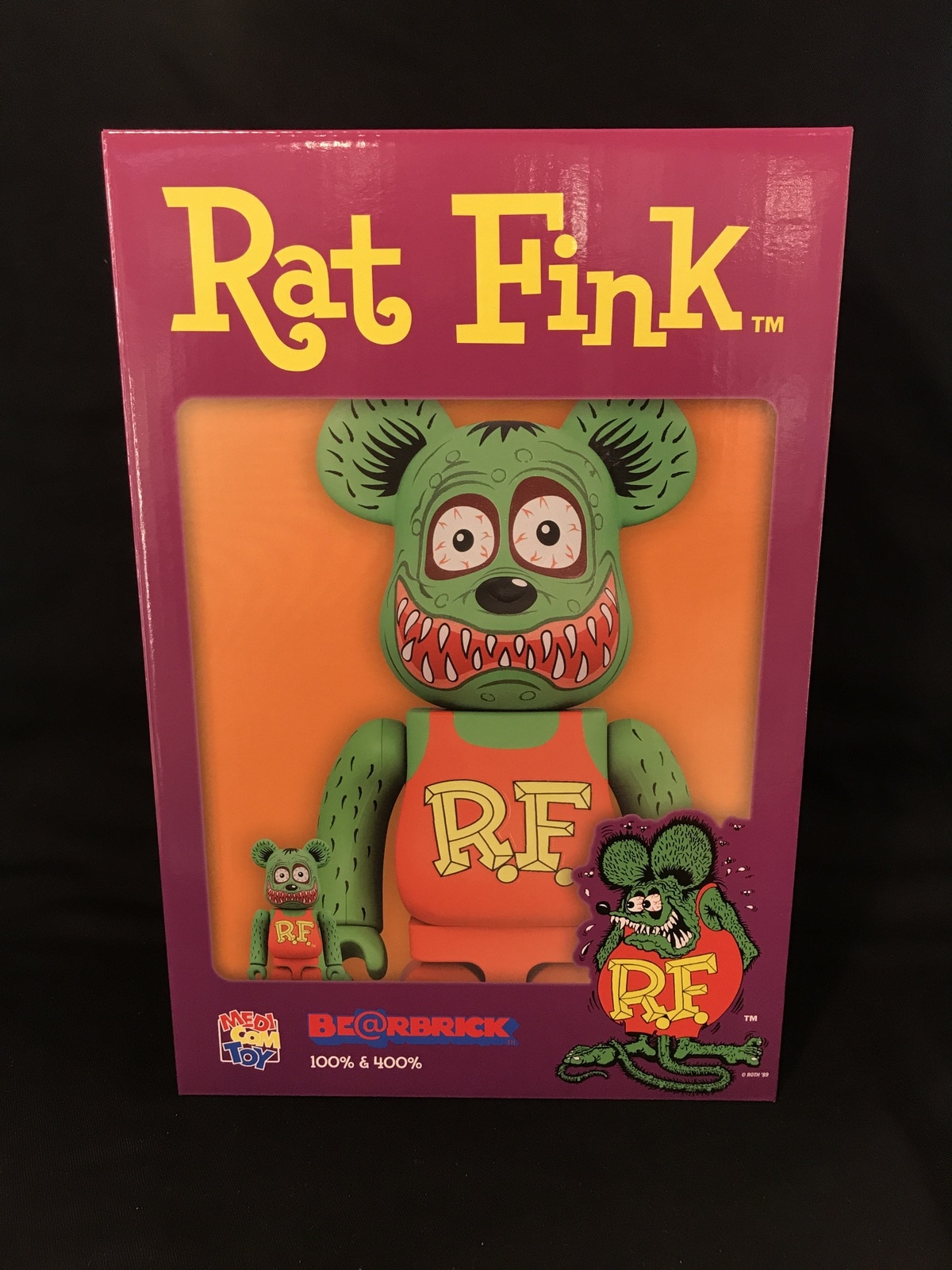 MediCom Toy BE @ RBRICK BE @ RBRICK RAT FINK (TM) 100% and 400