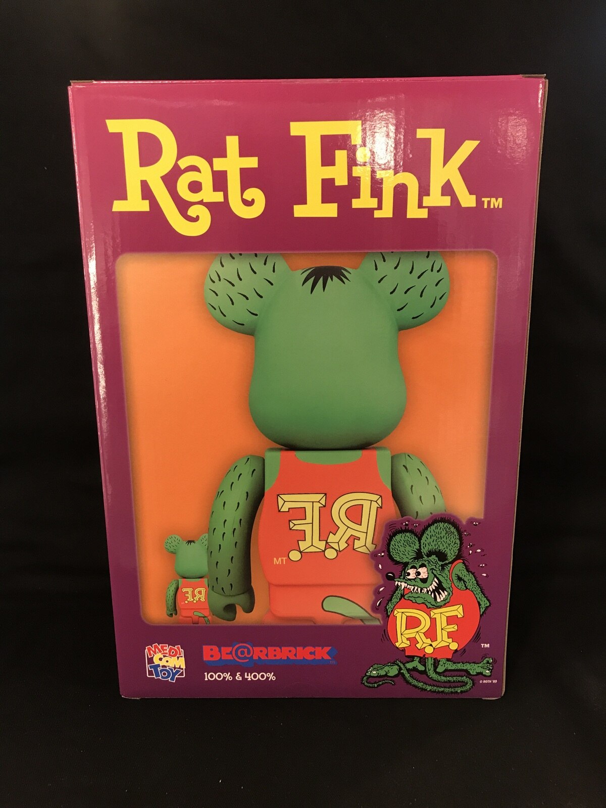 MediCom Toy BE @ RBRICK BE @ RBRICK RAT FINK (TM) 100% and 400