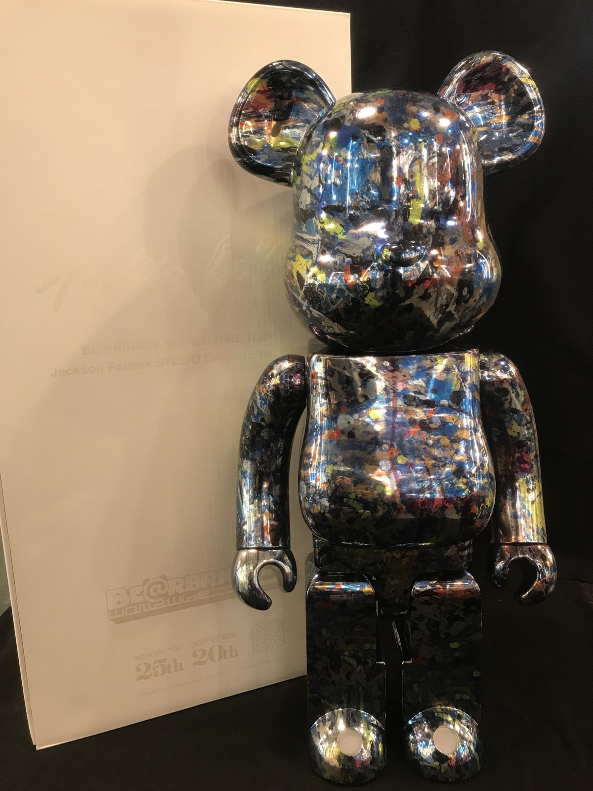 海外最新 BE@RBRICK Jackson Pollock STUDIO CHROME abamedyc.com