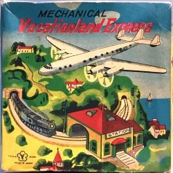 Around the wind-up toy train