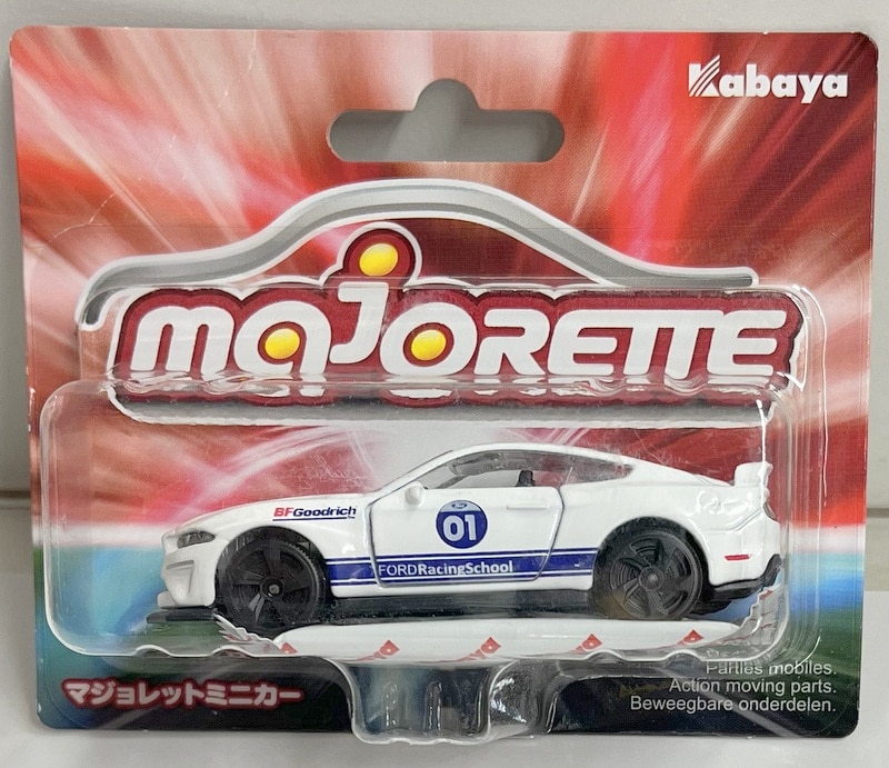 Kabaya マジョレットミニカーB フォード マスタングGT/ホワイトxブルー