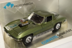 1/18 MOTORBOX '67 Corvette 427 Street Machine Green 28908