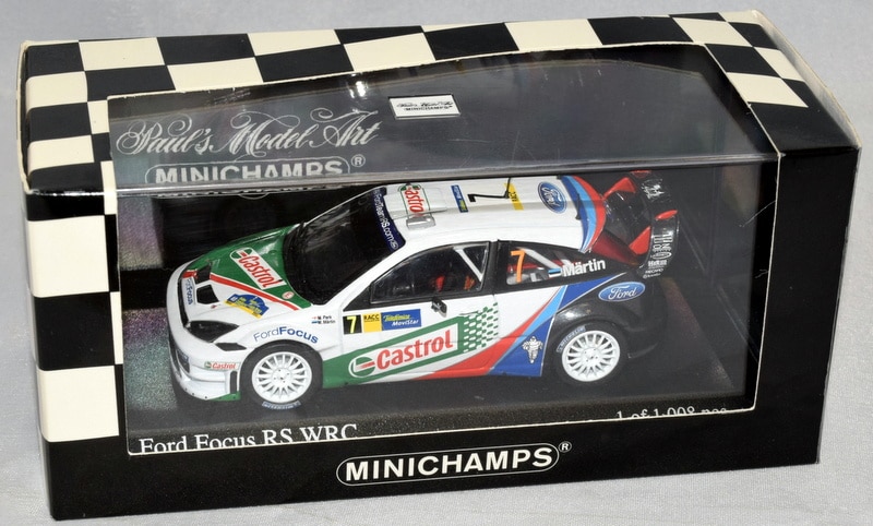 PAUL'S MODEL ART 1/43 MINICHAMPS Ford Focus RS WRC Rally Catalunya