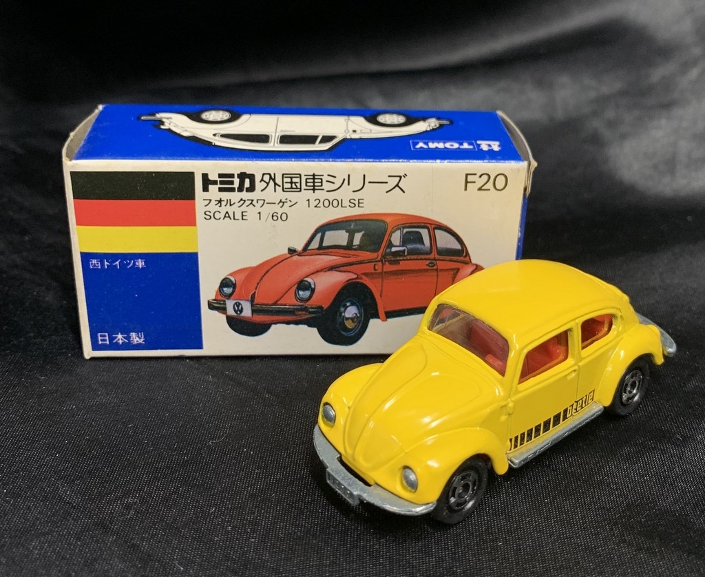 トミー トミカ/青箱日本製 フォルクスワーゲン 1200LSE 黄色/beetle黒