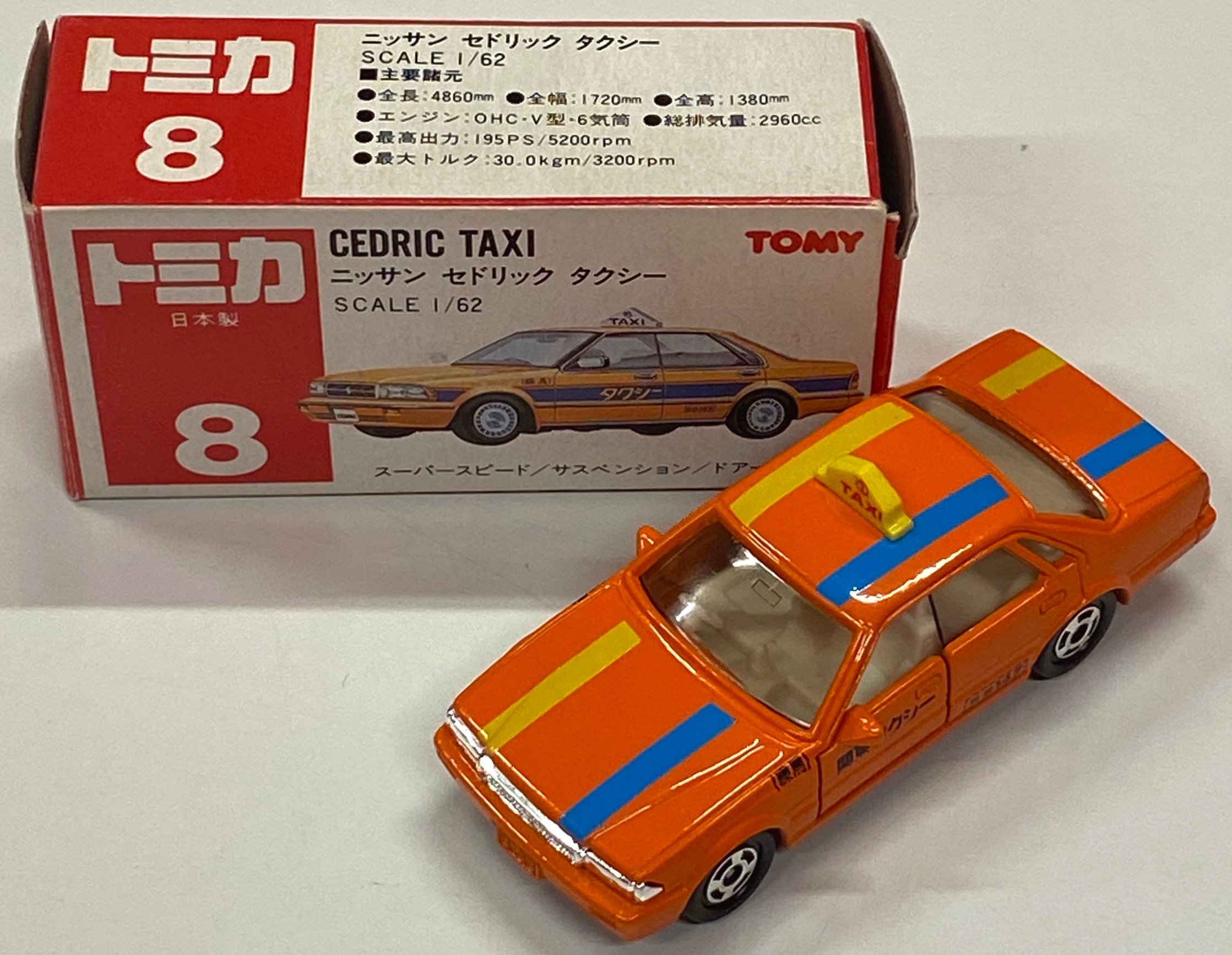トミー トミカ赤箱日本製 ニッサン セドリック タクシー/関東タクシー