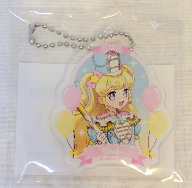 Team Entertainment Marukuji Idol Time Pripara Yume ☆ Waku Marching Outfit Nakayoshi-05 Acrylic Key Holder Yui