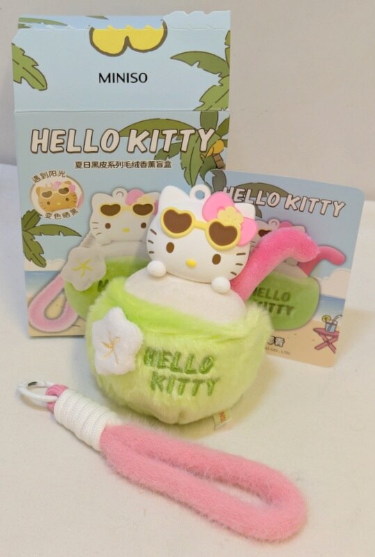MINISO ハローキティ ぬいぐるみマスコット Creamy Coconut 2025年