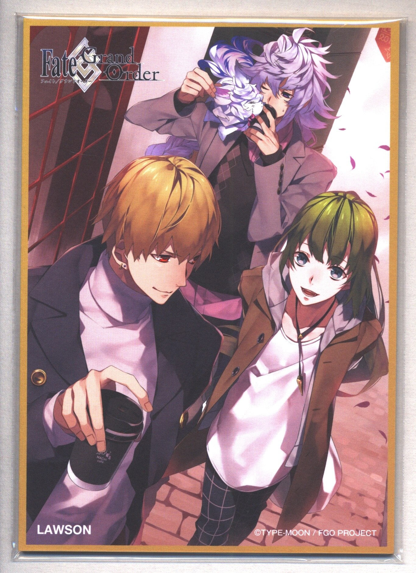 可 FGO ローソン 色紙 ギルガメッシュ エルキドゥ マーリン Fate Grand