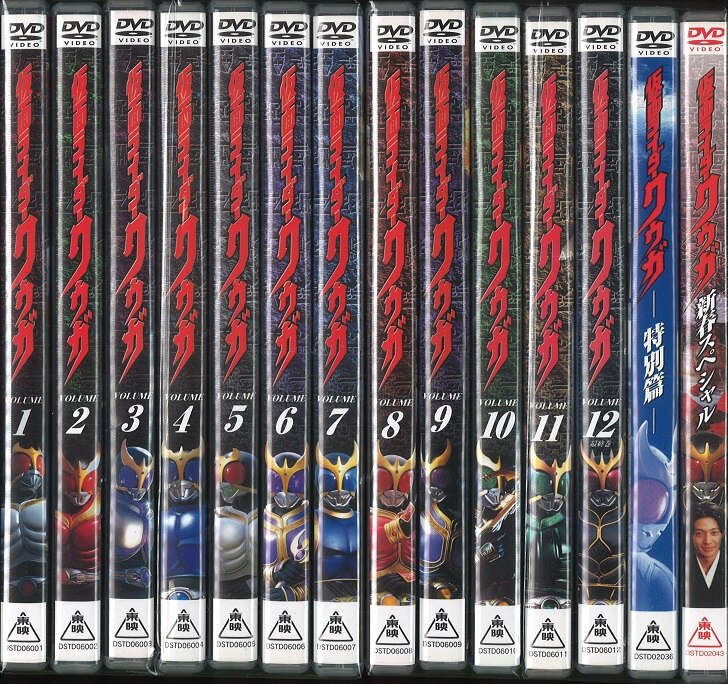 DVD＞ 仮面ライダークウガ 通常版 全12巻セット *盤面B/3巻ケーススレ