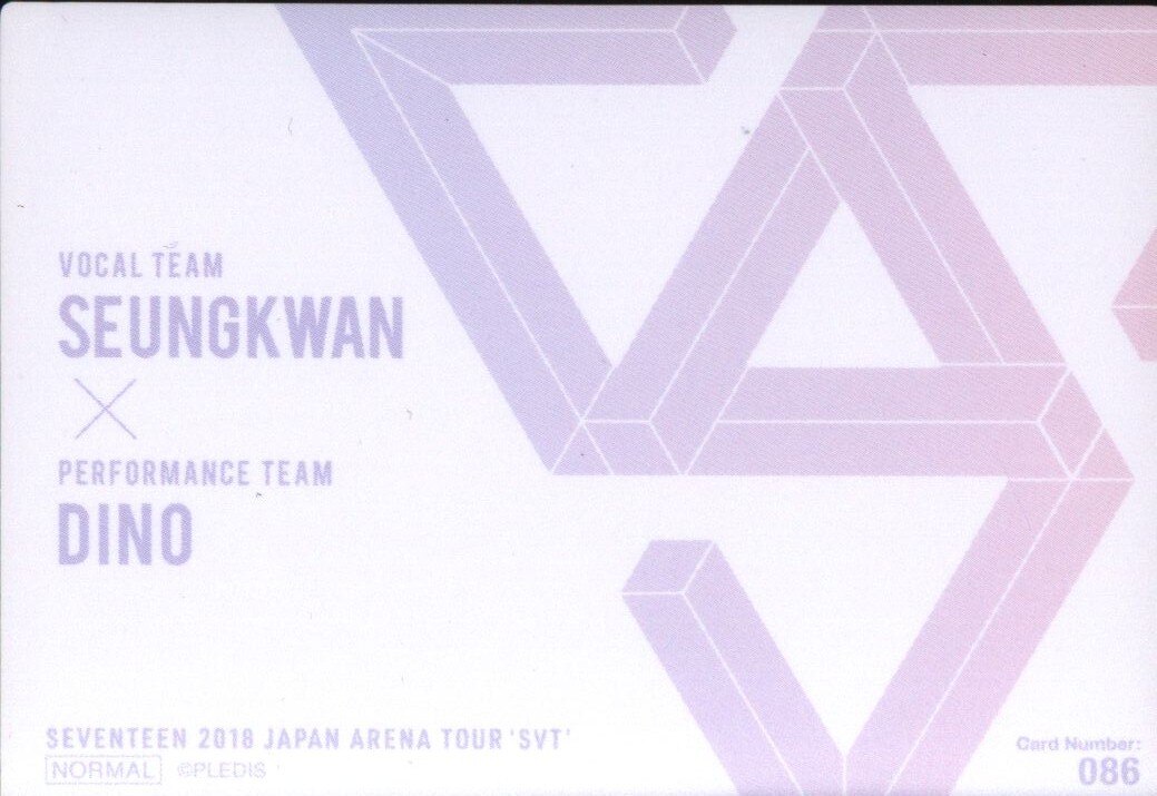 SEVENTEEN 2018 JAPAN ARENA TOUR SVT トレカ086 ノーマル SENGKWAN 