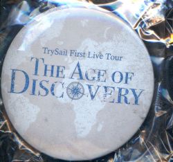 TrySail　The Age of Discovery　缶バッジ　白地青ロゴ
