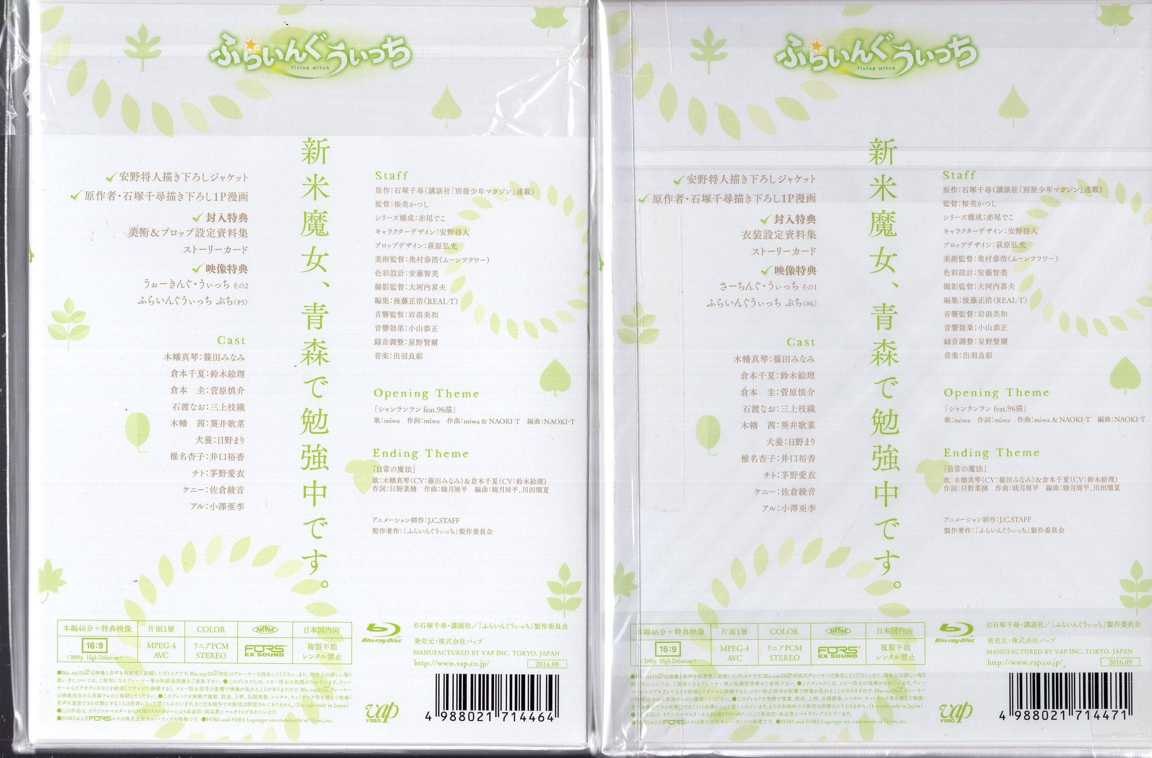 Bop Anime Blu Ray Flying Witch Complete 6 Volume Set Mandarake Online Shop