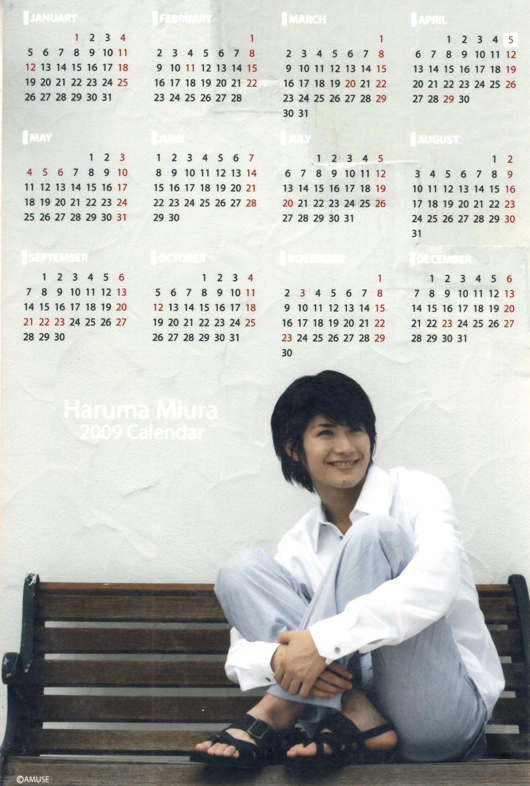三浦春馬　2009カレンダー