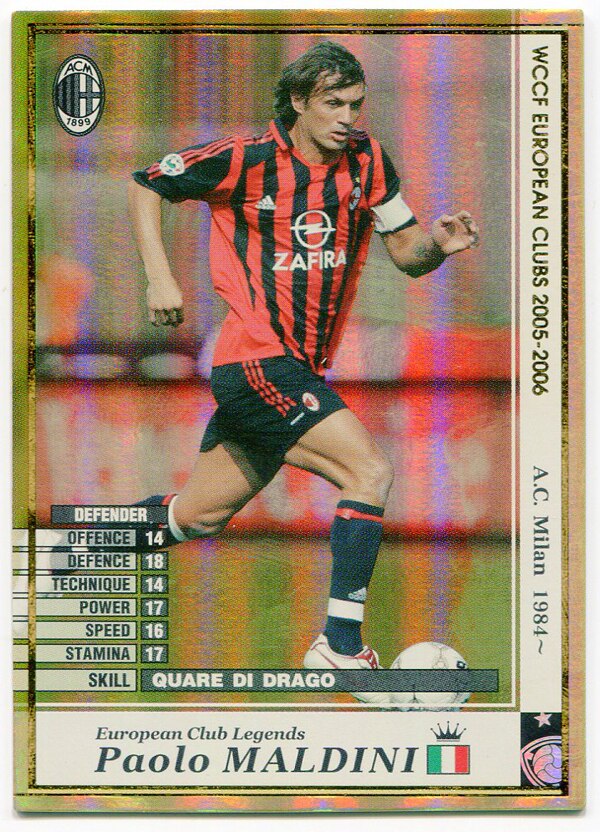 Sega WCCF 05-06 (there position notation) Paolo Maldini LE