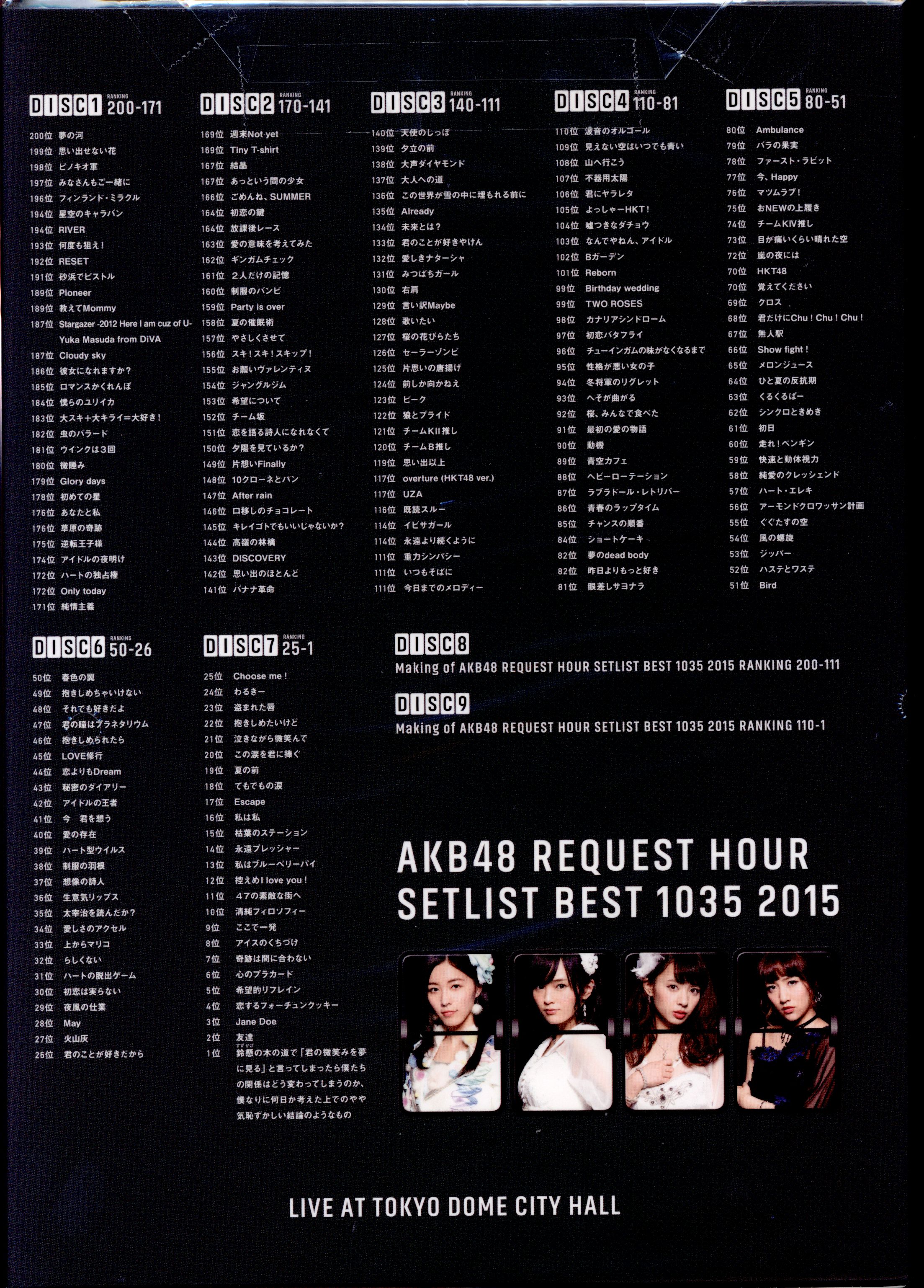 AKB48 リクエストアワーセットリストベスト1035 2015(200～1ver